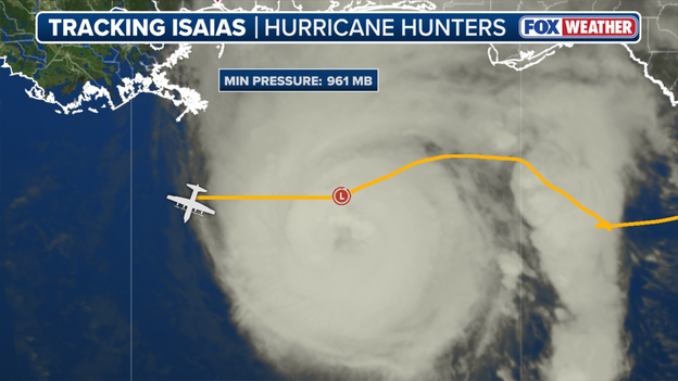 Data from Hurricane Hunters shows Isaias holding solid Category 3 intensity
