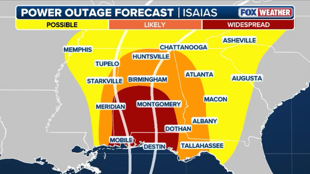 Florida Panhandle and Alabama face widespread power outages
