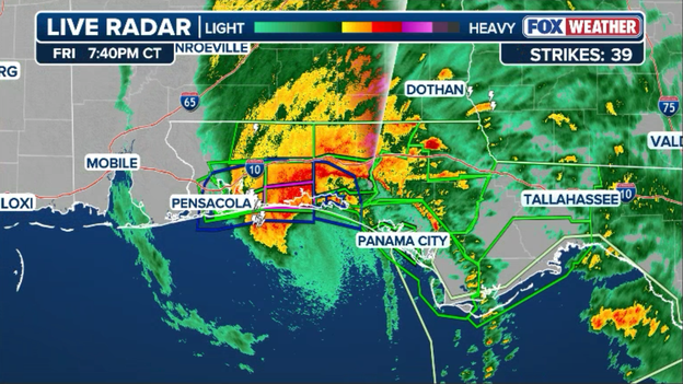 Hurricane Isaias making landfall along western Florida Panhandle
