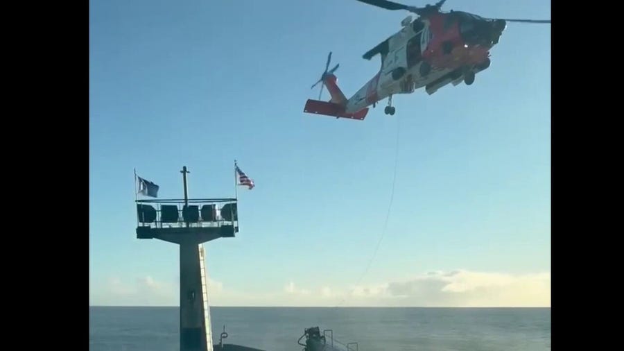 Coast Guard rescues fishermen after vessel capsizes off Alaska