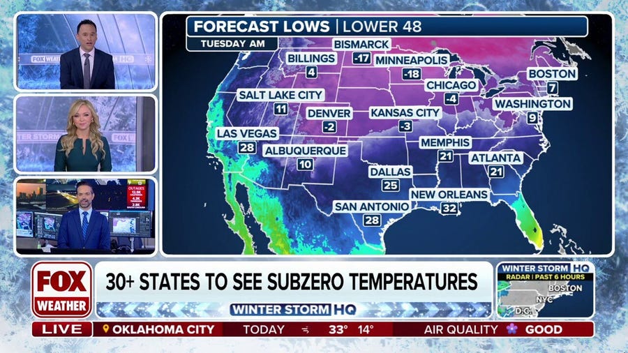 Polar vortex to bring dangerous cold to more than 30 states