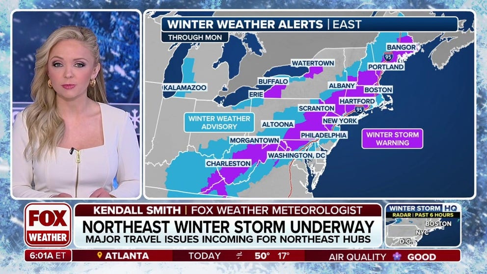 Winter storm to blanket millions along I-95 corridor with heavy snow ...