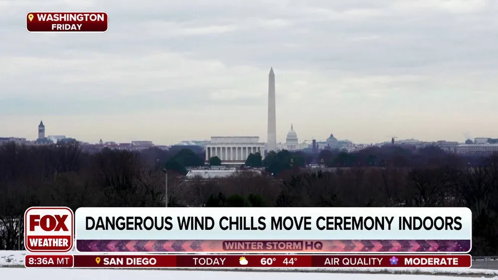 President-elect Donald Trump will be sworn in for his second term on Monday amid a bitter blast of frigid air that has forced officials to move the event indoors. FOX News Senior Congressional Correspondent Chad Pergram joined FOX Weather on Sunday morning with more on how the dangerous cold is impacting Monday’s events in Washington, D.C.