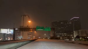 Watch: Houston highways covered in snow