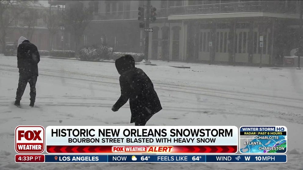 The Big Easy saw 8" of snow during the late-January snowstorm, with winds causing snowdrifts to approach a foot in some areas.