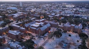 Watch: Incredible drove video shows snow-covered Tallahassee, Florida