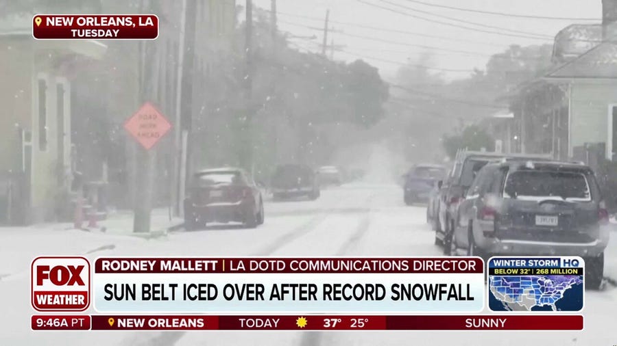 Louisiana DOT clears the roads after once-in-a-generation winter storm