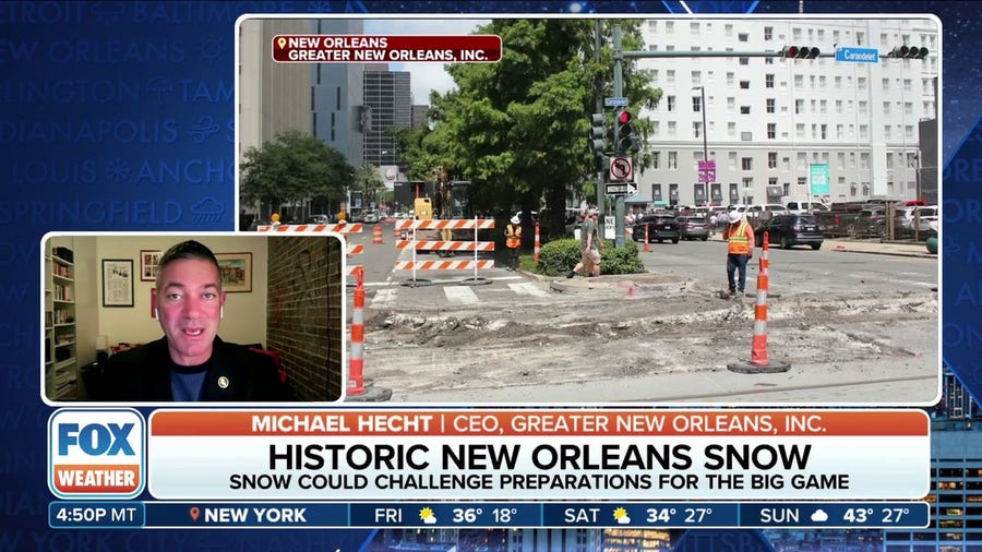 How snow could impact Super Bowl preparations in New Orleans