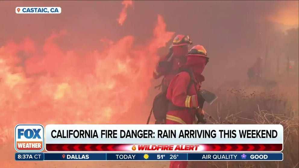 Dangerous wildfire conditions persist across portions of Southern California as crews continue to beat back the flames from new blazes that ignited on Wednesday. FOX News Chief Correspondent Jonathan Hunt was in Castaic, California, on Thursday morning with the latest.