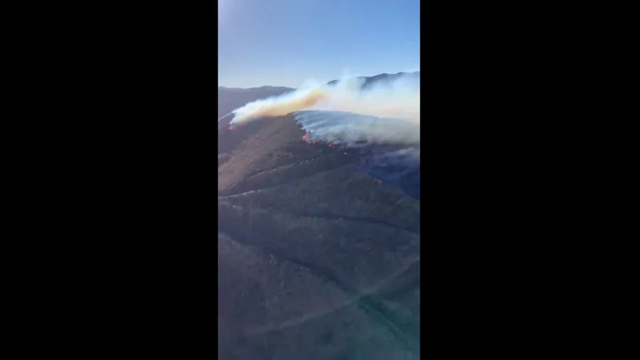 Watch: Helicopter video shows Laguna Fire firefight from above