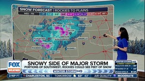 Major winter storm slowly moves east with snow, severe potential 