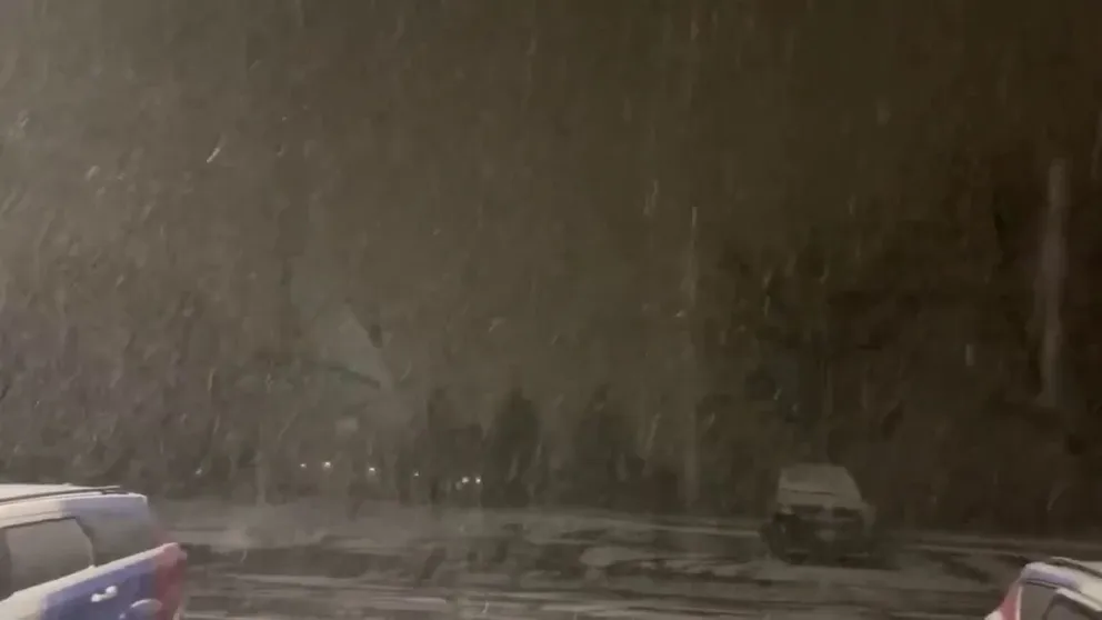 Whiteout conditions in Burlington, Vermont, after a snow squall broke out Tuesday morning. The Snow Squall Warnings spanned hundreds of miles from Pennsylvania to Maine (Video Credit: @WasilenkoAlex/X).