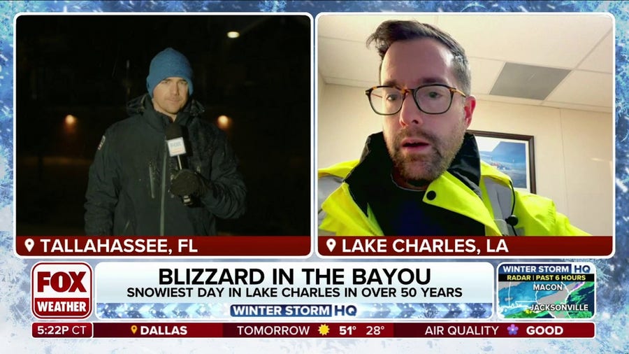 Historic winter weather blankets Louisiana