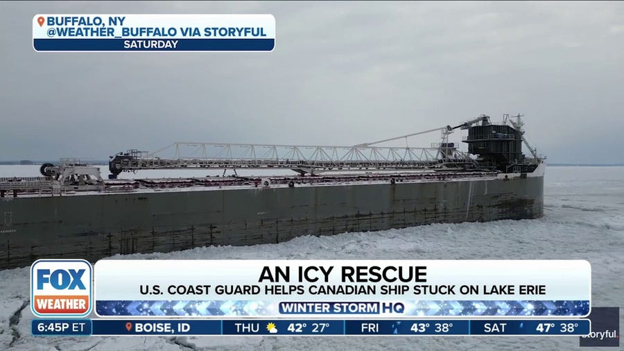 How the US Coast Guard breaks through thick ice