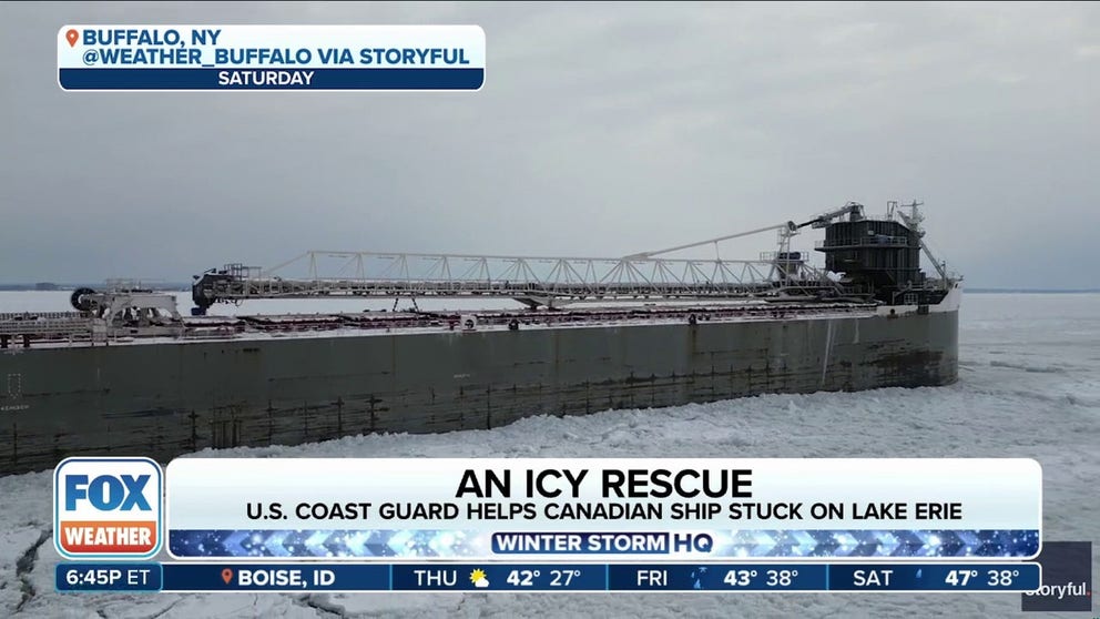 The agency freed a 663-foot ship trapped in Lake Erie near Buffalo, New York in Jan. 2025.