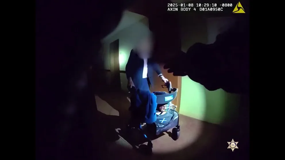 Newly released body camera video shows how Los Angeles Sheriff’s Department deputies searched a senior living apartment complex in Altadena, California, and rescued a 100-year-old woman as the Eaton Fire raged outside.