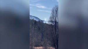 Wildfire burns in western North Carolina