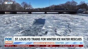 St. Louis firefighters train for ice water rescues