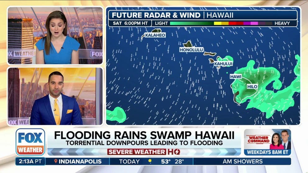 Thunderstorms broke out over parts of Hawaii early Friday as a powerful storm system begins to move away from the 50th state, but not before leaving flooding and wind damage.