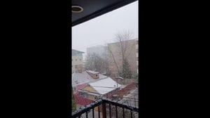 Snow Sunday afternoon in Seattle, WA, part of multi-day Atmospheric River