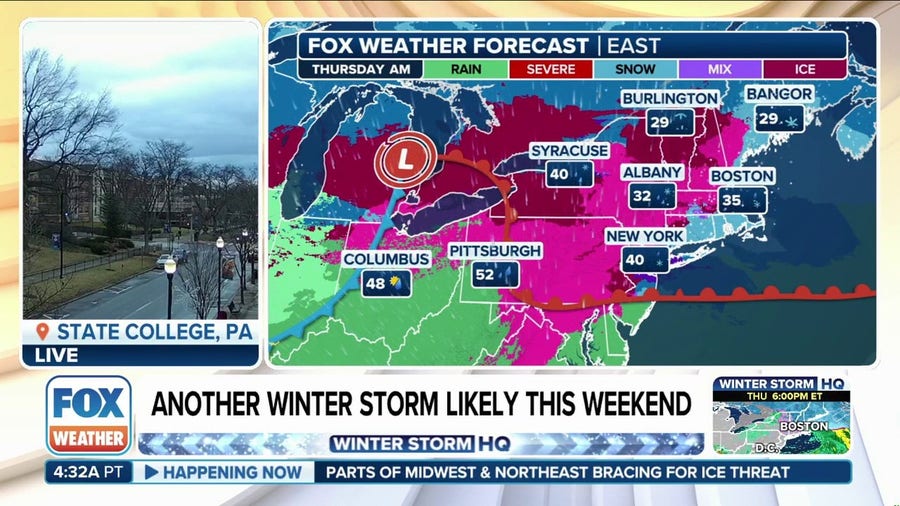 Dangerous travel expected as ice storm sweeps across US from Midwest to Northeast