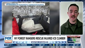 New York forest rangers rescue injured ice climer