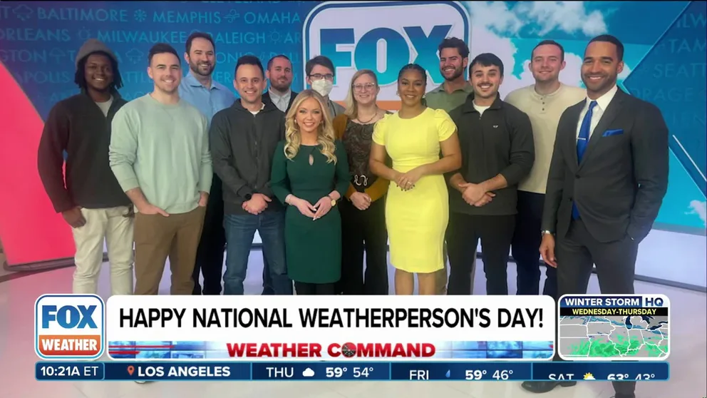 Feb. 5 marks National Weatherperson's Day. FOX Weather Meteorologists Stephen Morgan and Kendall Smith explain how Feb. 5 marks the birth of one of America's first weather observers, John Jeffries, in the 1700s. Stephen and Kendall also give a shout-out to all meteorologists both on and off the camera in honor of National Weatherperson's Day.