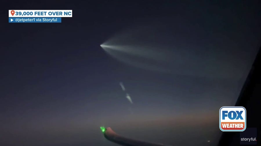 Airplane pilot captures SpaceX launch from 39,000 feet