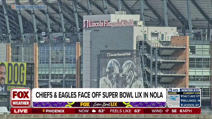 Warm weather in store for Chiefs vs Eagles in New Orleans