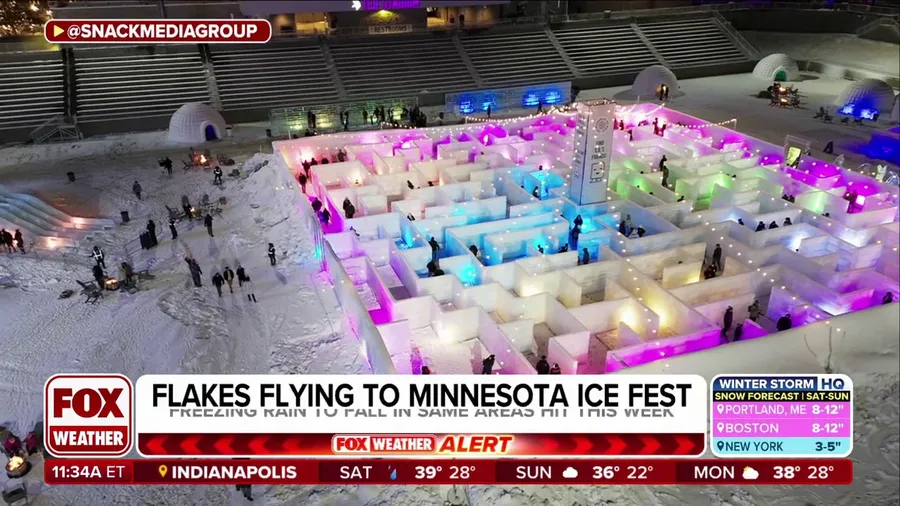 Minnesota Ice Festival features world's largest ice maze