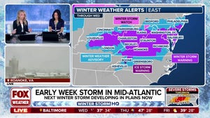 Periods of heavy snow all day Tuesday as winter storm moves into mid-Atlantic