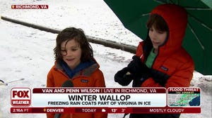 Freezing rain coats parts of Virginia in ice