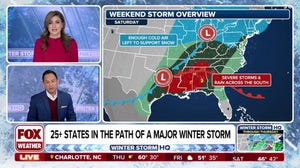 More than 25 states in path of major weekend winter storm