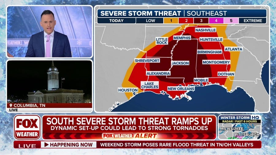 Dangerous severe weather threat looms in the South Saturday