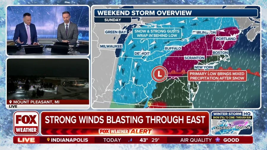 70 million under winter storm alerts as heavy snows, strong winds threaten Great Lakes, Northeast