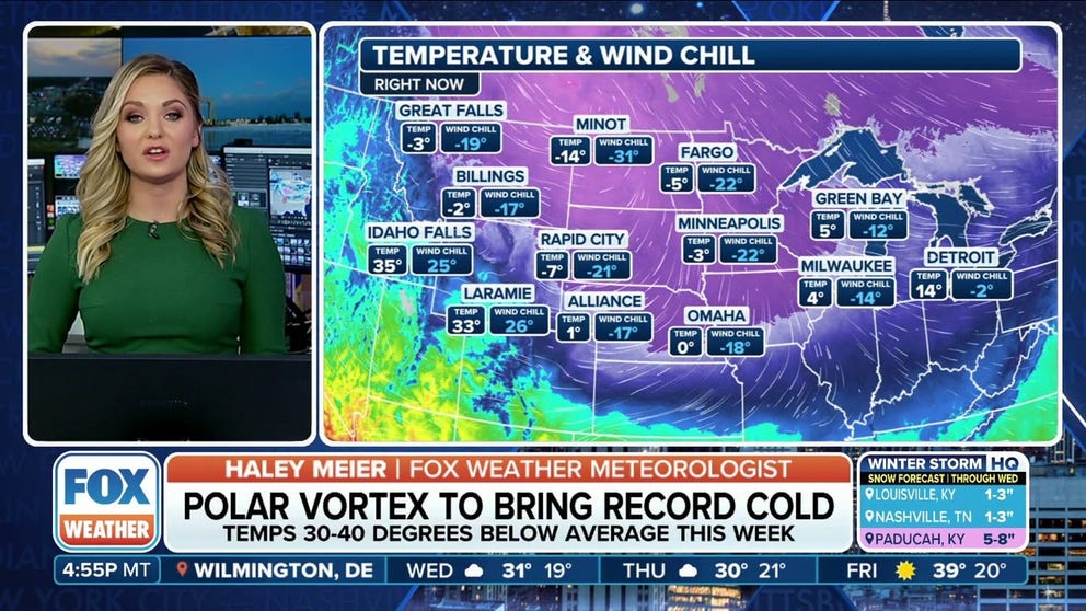 Polar vortex bringing record cold for millions this week | Latest ...