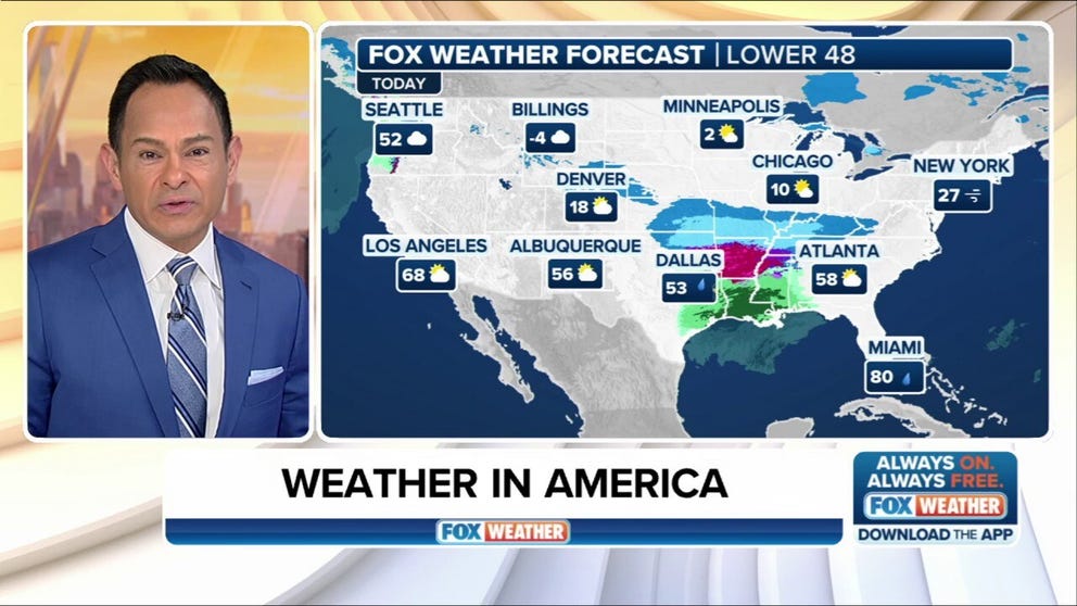 FOX Weather has you covered with the breaking forecasts and weather news headlines for your Weather in America on Tuesday, February 18, 2025. Get the latest from FOX Weather Meteorologist Craig Herrera.