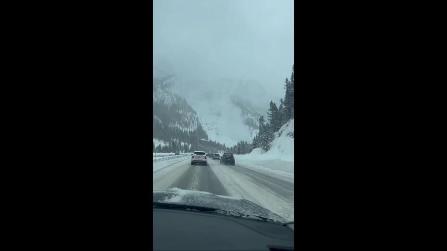 Video: Avalanche crashes down mountain near highway in Colorado 