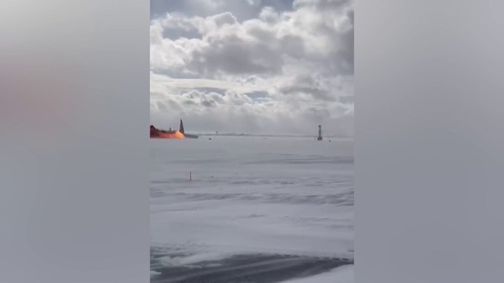 New video shot on Tuesday shows the Delta Flight 4819 in Toronto landing onto the runway and then bursting into flames, before then turning upside-down.