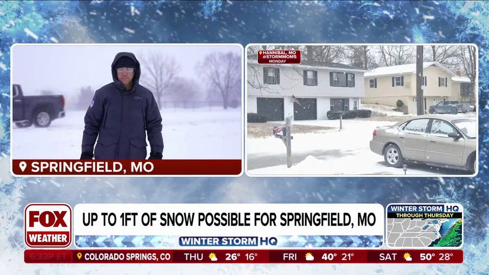 FOX Weather Storm Specialist Mike Seidel is in Missouri where the snow and ice will help temperatures feel like they are well below zero.