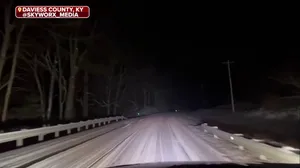 Watch: Dangerous driving conditions in Kentucky as winter storm races across region