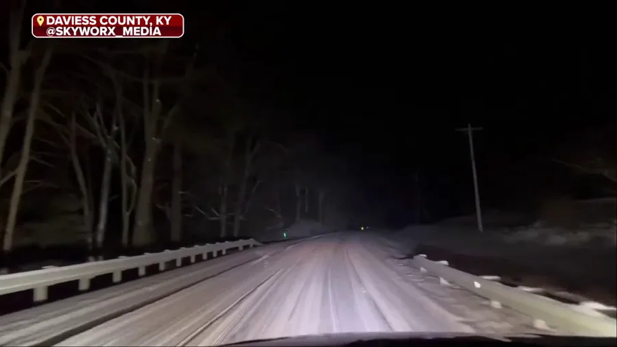 Watch: Dangerous driving conditions in Kentucky as winter storm races across region