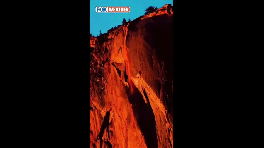 Watch: 'Firefall' phenomenon gives waterfall lava-like appearance at Yosemite National Park