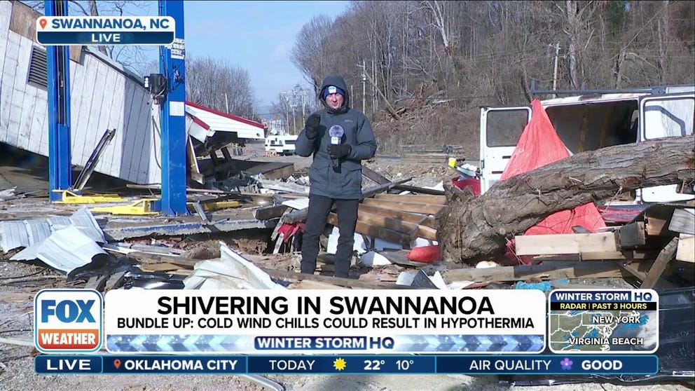 Residents in communities across western North Carolina are still trying to recover in the wake of Hurricane Helene last year, with many people still living in tents and lighting campfires to stay warm as temperatures drop. FOX Weather Correspondent Robert Ray visited the community of Swannanoa and spoke with people about the recovery efforts months after the deadly storm.