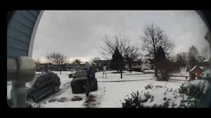 Doorbell camera catches the moment FOX Weather's Brandon Copic slips on ice in his driveway