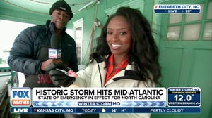 Business is booming for snow cones in North Carolina as a cold weather advisory has been issued for several counties amid heavy snow conditions