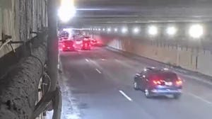 Video catches moments concrete falls from ceiling in Boston-area tunnel