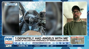 Driver survives after ice crashes into windshield in Pennsylvania