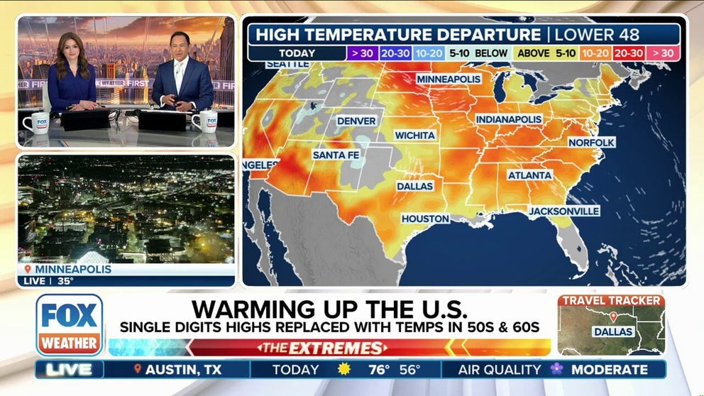 America thaws out as pattern change sends temperatures soaring | Latest ...