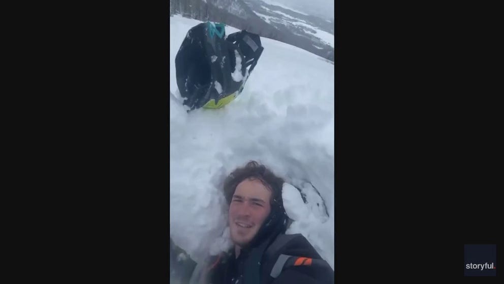 A snowmobiler in Colorado survived an avalanche near Steamboat Springs on Feb. 20 and shared a video of him describing how he was stuck in the snow for about 30 minutes before being rescued.